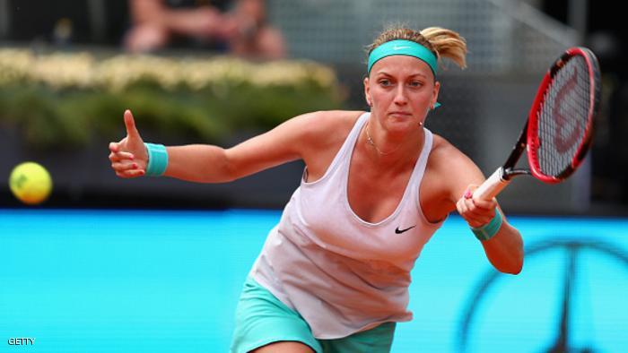 MADRID, SPAIN - MAY 09:  Petra Kvitova of the Czech Republic in action against Svetlana Kuznetsova of Russia in the womens final during day eight of the Mutua Madrid Open tennis tournament at the Caja Magica  on May 9, 2015 in Madrid, Spain.  (Photo by Clive Brunskill/Getty Images)